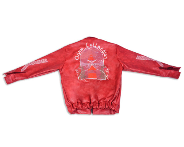 PANTO LEATHER JACKET - RED - Image 2