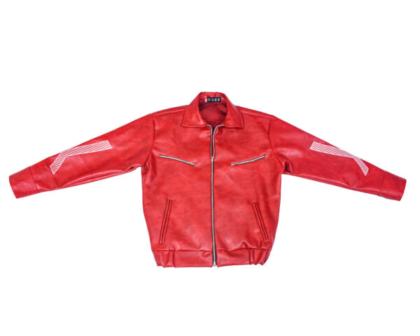 PANTO LEATHER JACKET - RED