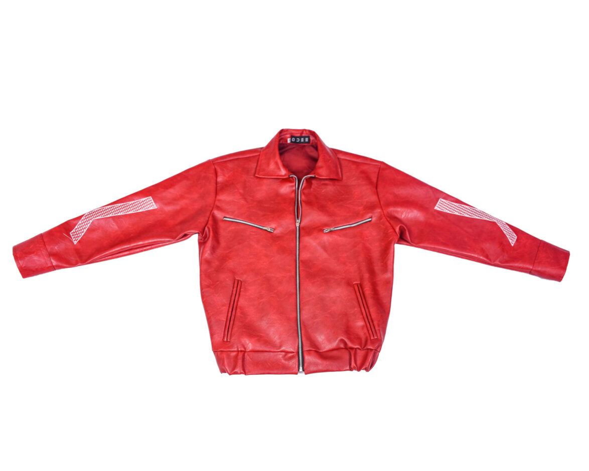 PANTO LEATHER JACKET – RED