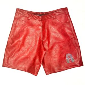 PANTO LEATHER SHORT - RED