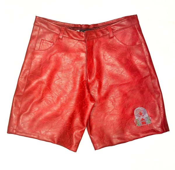 PANTO LEATHER SHORT - RED