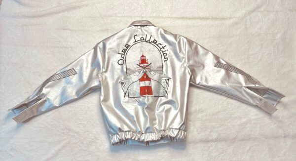 PANTO LEATHER JACKET - SILVER - Image 2